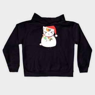 Nyanko Sensei eating (Natsume Yuujinchou)- Christmas ver. Kids Hoodie